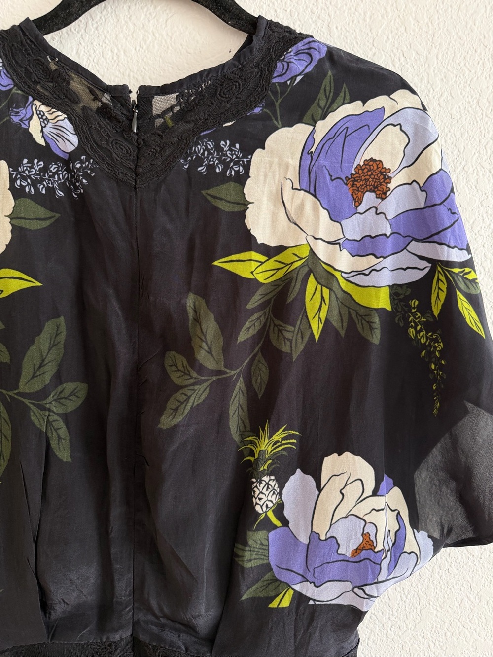 Farm Rio Soft Garden Laces Short-Sleeve Maxi Dress Medium - Picture 4 of 8